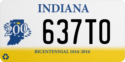 IN license plate 637TO