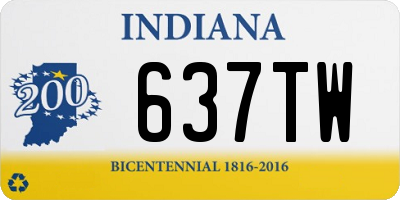 IN license plate 637TW