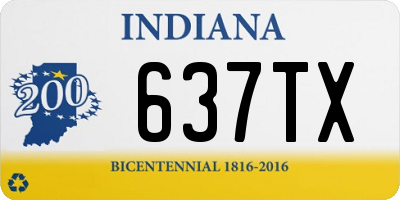 IN license plate 637TX