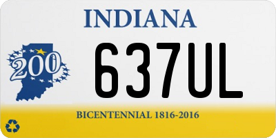 IN license plate 637UL