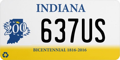 IN license plate 637US