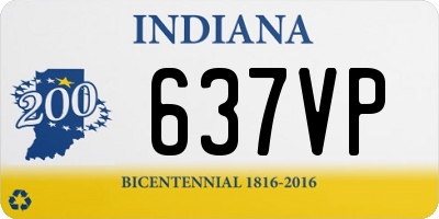 IN license plate 637VP