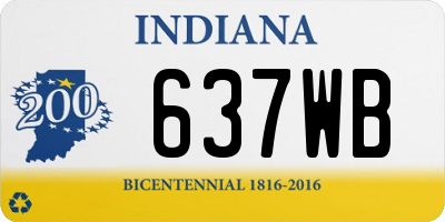 IN license plate 637WB