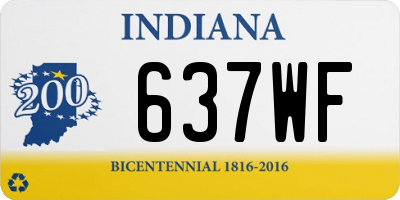 IN license plate 637WF