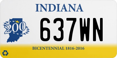 IN license plate 637WN