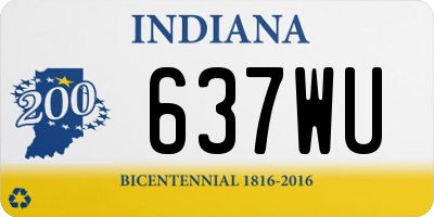 IN license plate 637WU