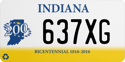 IN license plate 637XG