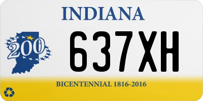 IN license plate 637XH