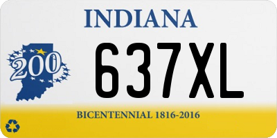 IN license plate 637XL