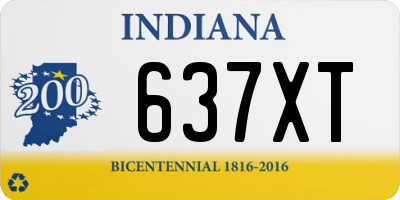 IN license plate 637XT