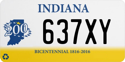 IN license plate 637XY