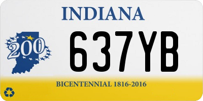 IN license plate 637YB