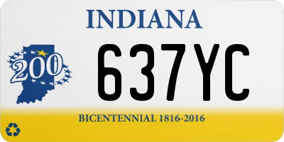 IN license plate 637YC