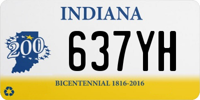 IN license plate 637YH