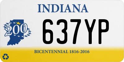 IN license plate 637YP