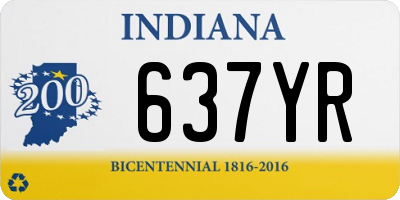 IN license plate 637YR