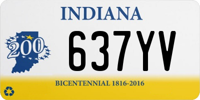 IN license plate 637YV