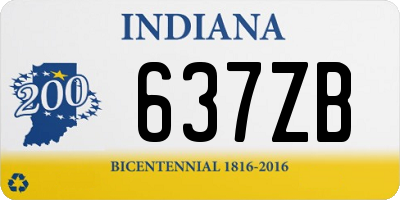 IN license plate 637ZB