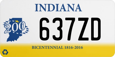 IN license plate 637ZD