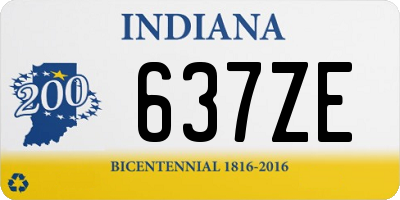 IN license plate 637ZE