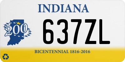 IN license plate 637ZL