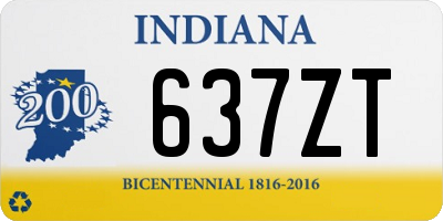 IN license plate 637ZT