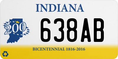 IN license plate 638AB