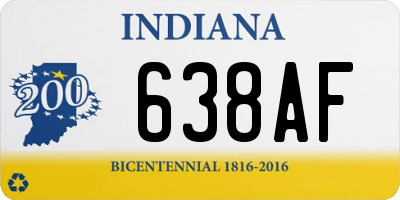IN license plate 638AF