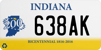 IN license plate 638AK