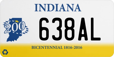 IN license plate 638AL