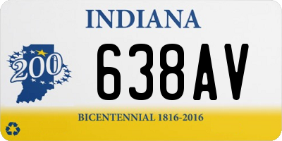 IN license plate 638AV