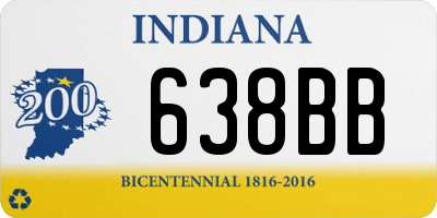 IN license plate 638BB