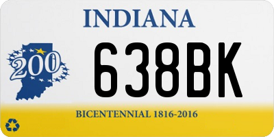 IN license plate 638BK