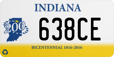 IN license plate 638CE