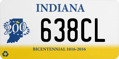 IN license plate 638CL