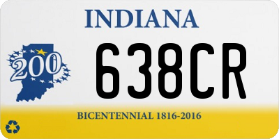 IN license plate 638CR