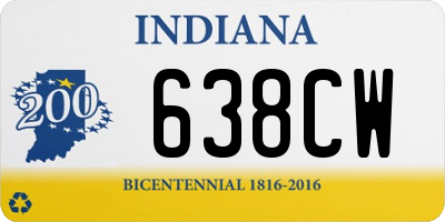 IN license plate 638CW