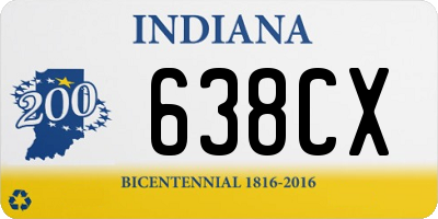 IN license plate 638CX