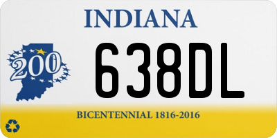 IN license plate 638DL