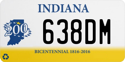 IN license plate 638DM