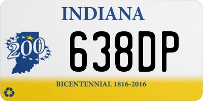 IN license plate 638DP