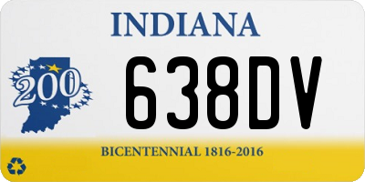 IN license plate 638DV