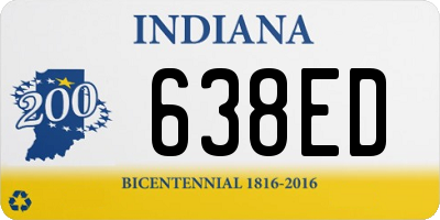 IN license plate 638ED