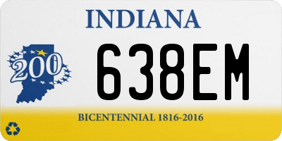 IN license plate 638EM