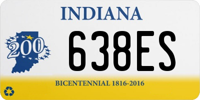 IN license plate 638ES