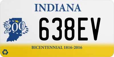 IN license plate 638EV