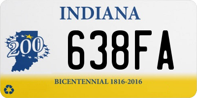 IN license plate 638FA