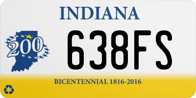 IN license plate 638FS