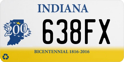 IN license plate 638FX