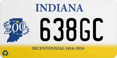 IN license plate 638GC